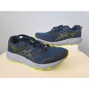 ASICS GEL-Sonoma 6 Mens Trail Running Shoes Siz 12 Navy Green AmpliFoam GEL Tech